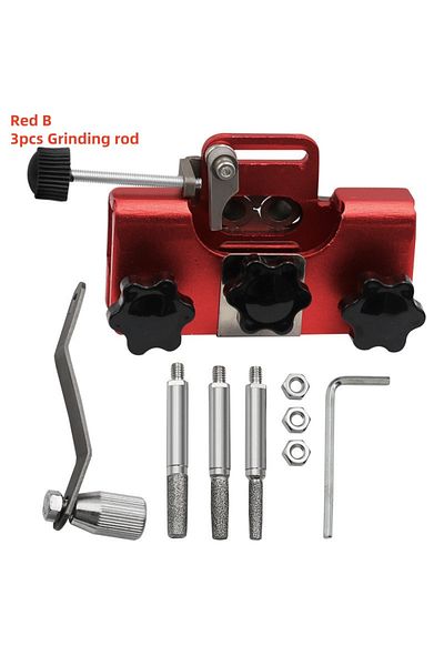 Choice red Portable Chain Saw Sharpeners Chainsaw Chain Sharpening Kit Woodworking with Grinding Stones Ele
