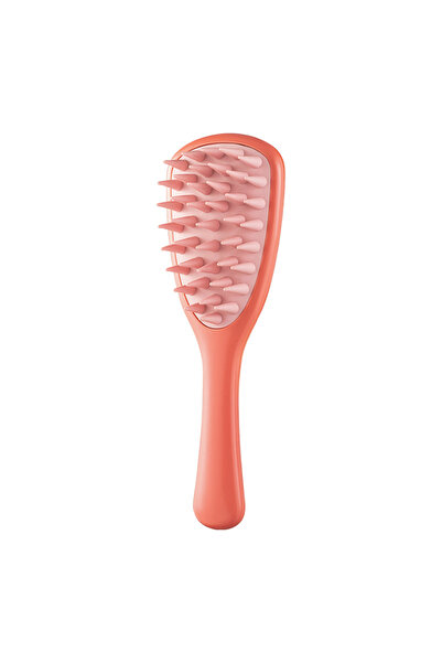 Choice فرشاة شامبو بمقبض طويل باللون الأحمر البطيخي، مشط تدليك فروة الرأس من ...