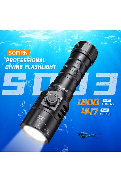 Choice 5000k Sofirn Sd03 Diving Flashlight Sft40 1800lm 18650 Diving Lantern Scuba Ip68 Waterproof 5000k Ro