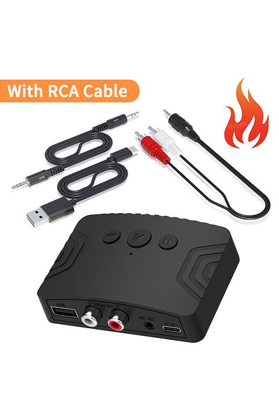 Choice With RCA Cable Bluetooth 5.3 Audio Receiver 3.5mm AUX RCA USB Stereo Music Wireless Adapter Support