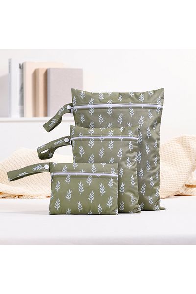 Choice ED003-CP37 Elinfant 3PCS Recycled Fabric Waterproof Wet Dry Bag Portable Diaper Bag Sanitary Storage