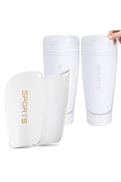 loogdeel S White Loogdeel Sport Soccer Football Shin Guard Socks Pads EVA Cushion Protection Reduce Shocks an