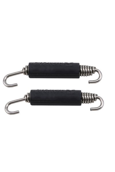 Choice Black 2PCS Stainless Steel Universal Motorcycle Muffler Exhaust Springs Hooks Front Middle Link Pipe