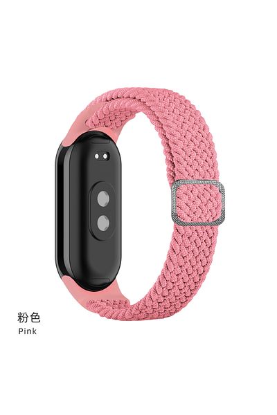 Choice Miband 8 9 pink Strap for Xiaomi Mi Band 9 8 7 Elastic Nylon Braided Solo Loop Adjustable Buckle Rep