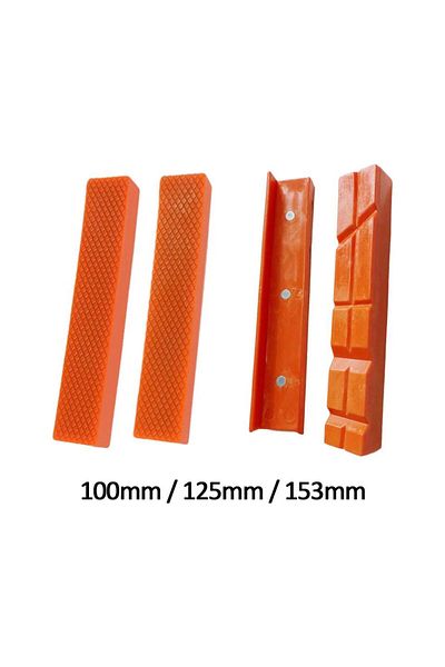 Choice 4 Inch V Shaped 2 Pieces Magnetic Vise Jaw Pads Multipurpose Protection Vise Soft Jaws for Woodworki