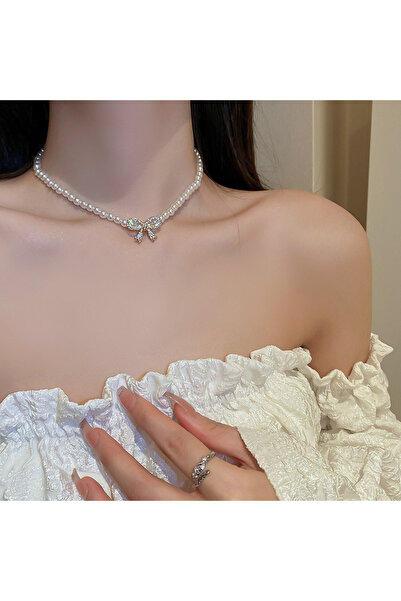 Choice عقد نسائي قصير من اللؤلؤ متعدد الطبقات HN2080-1، عقد كريستال هندسي بتصميم عتيق