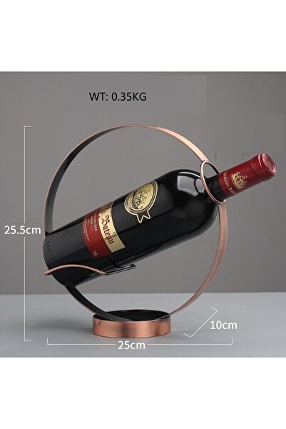 Choice رف نبيذ دائري من الحديد بتصميم عتيق مبتكر من البرونز، رف ديكور لسطح المكتب المنزلي، رف للبار، لوازم البار