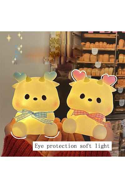 Choice Pink Cute Cartoon Dragon Creative Atmosphere Decoration Decoration Bedroom Bedside Nightlight Sleep