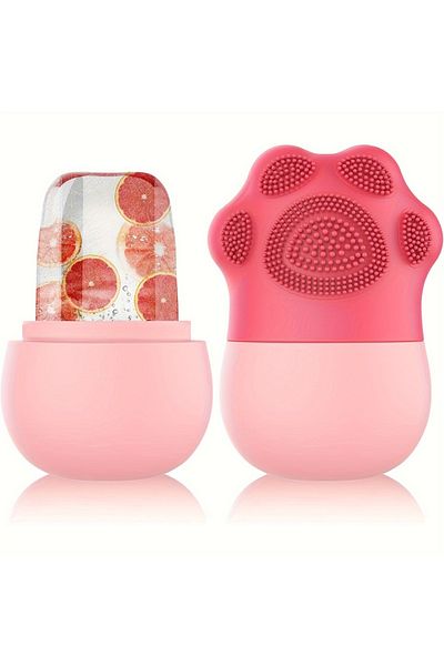 Choice PINK Facial Ice Roller for Skin Care - Reduce Eye Puffiness and Massage Face - Silicone Beauty Tool