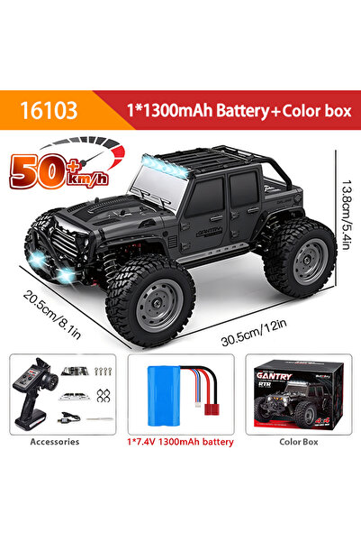 Choice 16103 صندوق 50 كم/ساعة 1:16 سيارة دفع رباعي RC بسرعة 70 كم/ساعة أو 50 ...