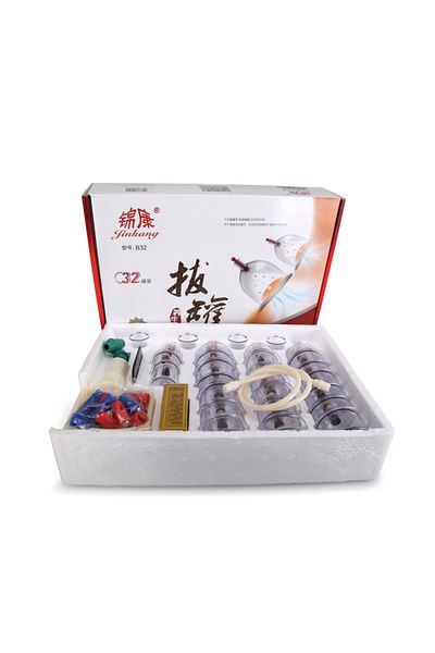 Hmeily 32pcs 32pcs Massage Vacuum Cupping Therapy Set Thicker Magnetic Aspirating Cupping Cans Acupuncture