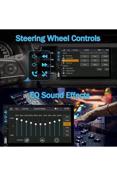 Choice راديو سيارة لاسلكي 7 بوصة ستيريو 2 Din HD شاشة تعمل باللمس Carplay Android Auto مشغل فيديو السيارة مع...