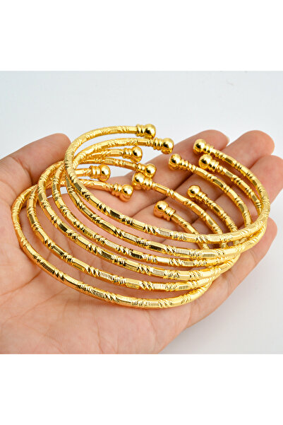 Choice مجموعة أساور من 6 قطع مقاس 65 مم، مجموعة أساور من 6 قطع/مجموعة من مجوه...