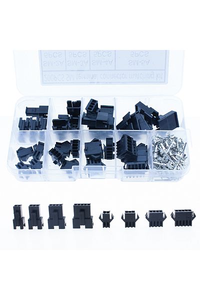 Choice 200pcs 2.54mm Pitch 2/3/4/5pin Jst Sm Connectors Male And Female Header Plug Housing Pin Connecto...