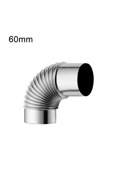 Choice 60mm 60/70/80mm Stainless Steel 90 Degree Elbow Chimney Liner Bend 90 Multi Flue Stove Pipe For Out