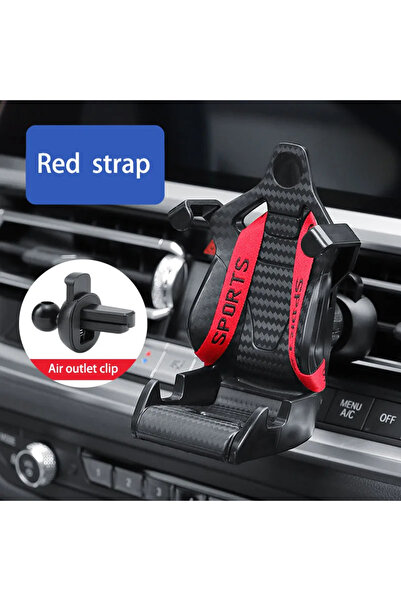 Choice حامل هاتف للسيارة بتصميم مقعد سباق أحمر مع كوب شفط ودعم للهاتف المحمول في كاليفورنيا