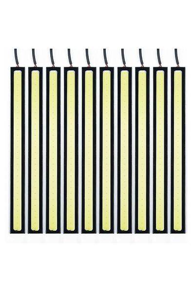 Choice 10Pcs 17CM Super Bright Car Daytime Running Lights Waterproof 12V LED COB Car Auto Fog Light Whit...