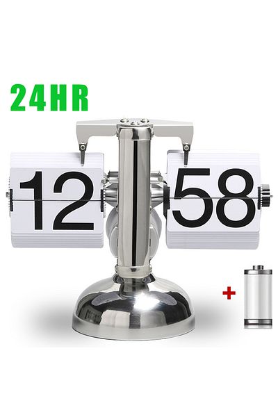 Choice 24HR-White-304stl Automatically Flipping Clock with Time Page Turning.Full of Sense of Technology.Fo