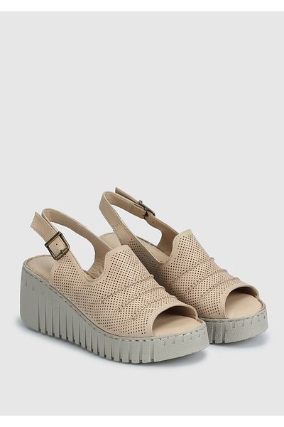 Eclipse Sandale confortabile damă din piele bej