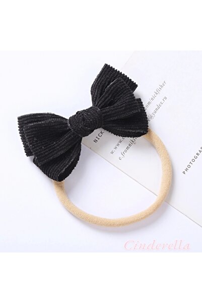 Cinderella Țesătură cu dungi negre - Model confortabil cu fundă, păr cu catar...