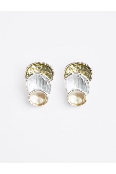 Jimmy Key Green Elegant Round Figured Earrings