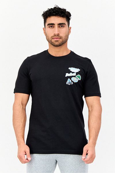 adidas Men Sportswear Fit Short Sleeve Outdoor T Shirt, Black