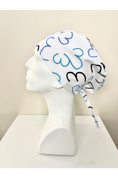ADALILAR TEKSTİL Doctor Nurse Surgical Hat Bonnet Hospital Bonnet Work Bandana