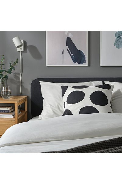 IKEA Blåmunkar Cushion Cover 50x50 Cm – White Black Dot Pattern, Modern & Easy To Style
