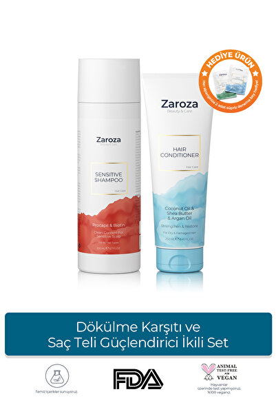 ZAROZA Dökülme Karşıtı ve Saç Teli Güçlendirici İkili Set