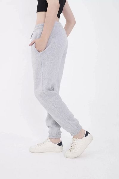 BEFAON Pantaloni de sport elastici cu trei fire imprimați - gri