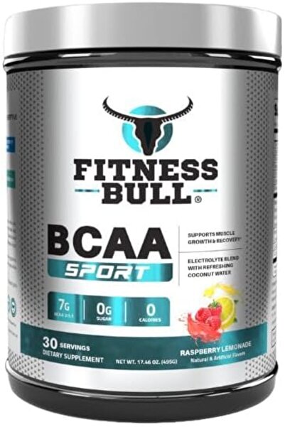FITNESS BULL BCAA Sport | نظام تعافي ما بعد التمرين | يدعم نمو العضلات والتعا...