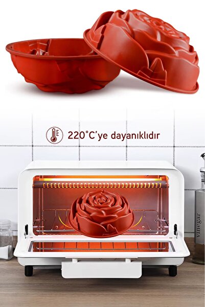 İronika Big Rose Pattern Thick Silicone Cake Mold