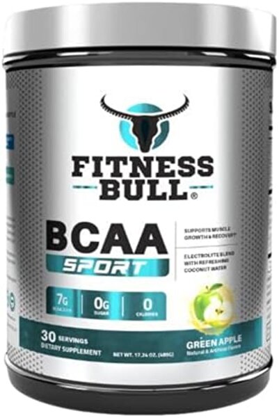 FITNESS BULL BCAA Sport | نظام التعافي بعد التمرين | يدعم نمو العضلات والتعاف...