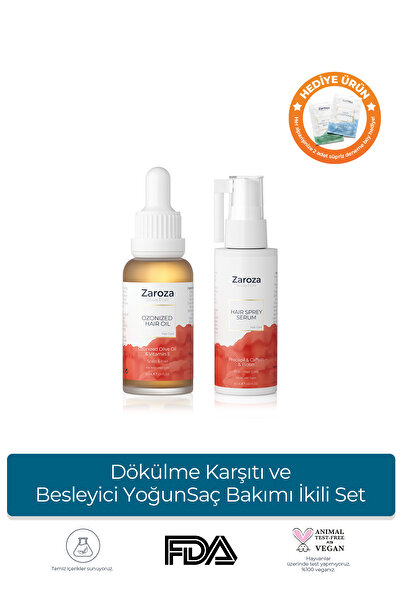 ZAROZA Dökülme Karşıtı ve Besleyici Yoğun Saç Bakımı İkili Set