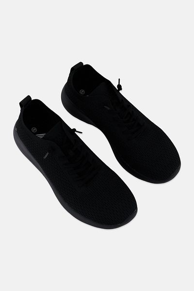 RBX Men Lace Up Running Shoes, Black