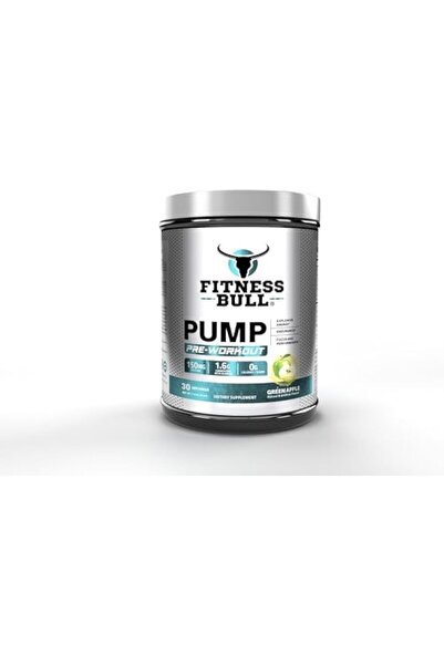 FITNESS BULL مضخة ما قبل التمرين - بنكهة التفاح الأخضر، 225 جرام (30 حصة)