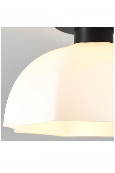 COOYA Recessed ceiling lamp,flower-shaped lampshade,diameter 20 cm,suitable for corridor decoration,white