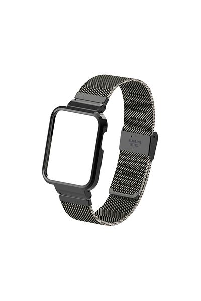 Choice Mi Watch Lite black Metal Strap for Xiaomi Mi Watch Lite Bracelet Steel Strap+Cover Smartwatch Band