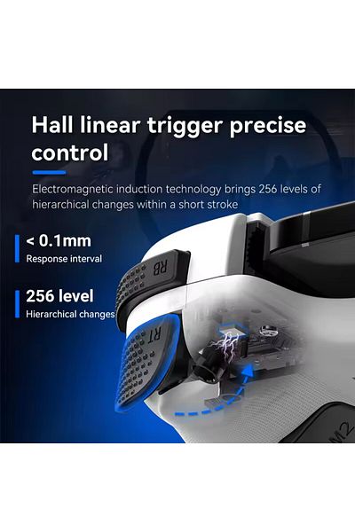 DIXSG D11 White Telescopic Game Controller Rgb Phone Gamepad With Turbo/6-axis Gyro/vibration