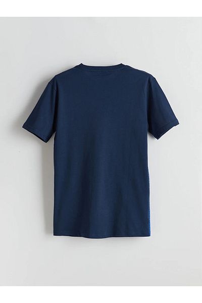 LC Waikiki Lcw Kids Navy Blue Bicycle Collar R.Madrid Printed Boys T-Shirt and Shorts