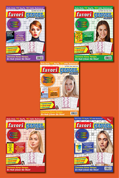 Maxi Yayıncılık Favori Çengel Bulmaca 5'li Set-2