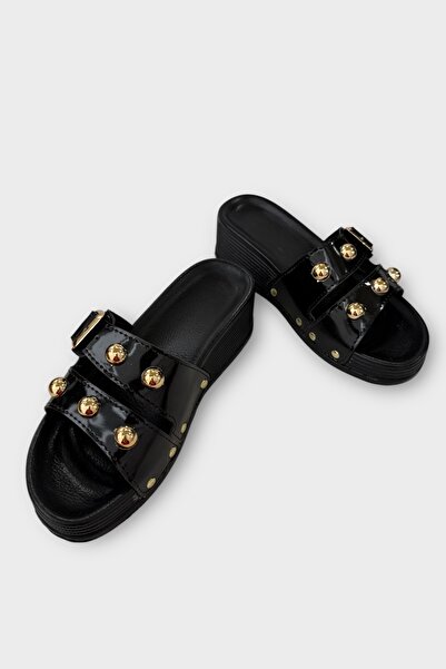 Liger Vară ortopedică elegantă pentru femei - Papuci de casă de zi cu zi - Vacanță NEGRU