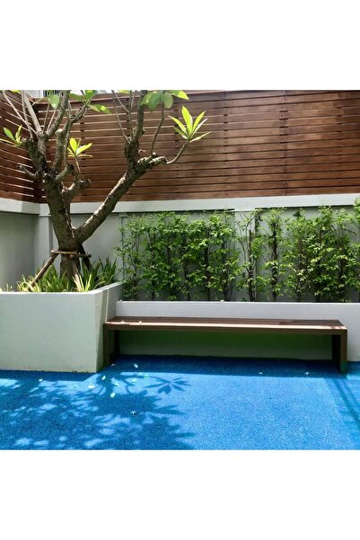 Carpettex Kesme Suni Yapay Mavi Çim Halı 7 mm Balkon Teras Bahçe Dekoratif Kaymaz