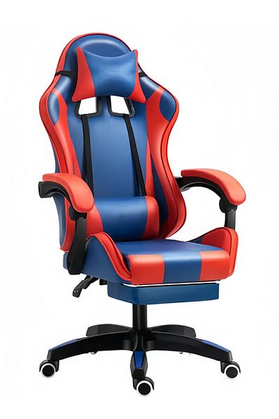 COOYA Multifunctional gaming chair,PU leather,adjustable seat,with retractable footrest and massage pillow