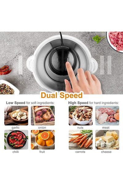 COOYA Electric Meat Grinder, 3L MultiFunction Stainless Steel for Meat Vegetables Onion Garlic Fruits Nuts