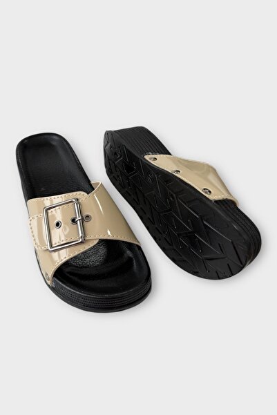 Liger Жіночі щоденні тапочки з ремінцем, стильні ортопедичні літні тапочки для дому, пляжу, відпустки, роботи, бежеві