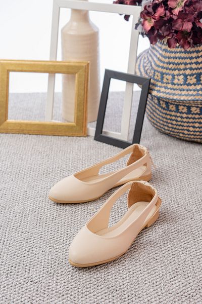 Slipcat Women's Skin Side Open Ballerina Home and Outdoor Shoes