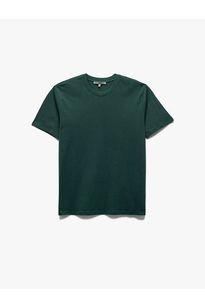 Koton Βαμβακερό κοντό μανίκι Crew Neck Basic Ανδρικό T-Shirt Slim Fit