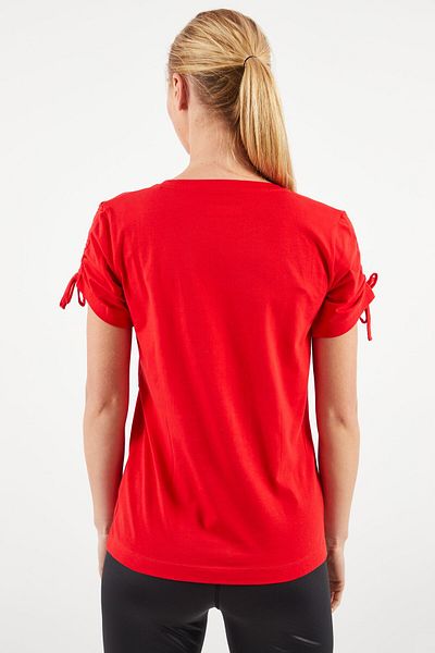 Scuderia Ferrari Women Sportswear Fit Short Sleeve Running T-shirts, Red