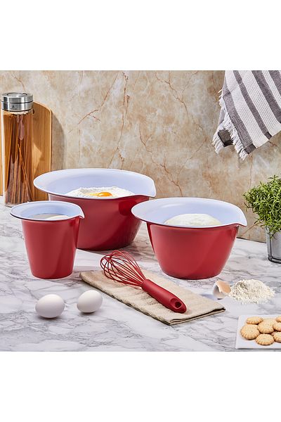 Aryıldız Daily 3 Piece Mixing Bowl Set with Scale